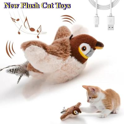 Discount Dollar Deals Interactive Catnip Electric Plush Toy USB Rechargeable Squeaky Cat Toy For Dogs & Cats, Touch Activated Pat Bird Toy Interactive Catnip Electric Plush Toy USB Rechargeable Squeaky Cat Toy For Dogs & Cats, Touch Activated Pat Bird Toy
