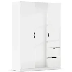 rauch BLUE Kleiderschrank Freiham 136 x 197 cm Dekor Weiß Hochglanz