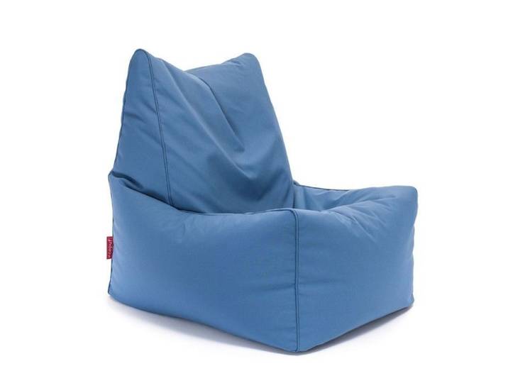 Sac de haricots Beanbag SOLID OUTDOOR Sac de siège Pouffe 75x60x75 cm - Couleur: Bleu
