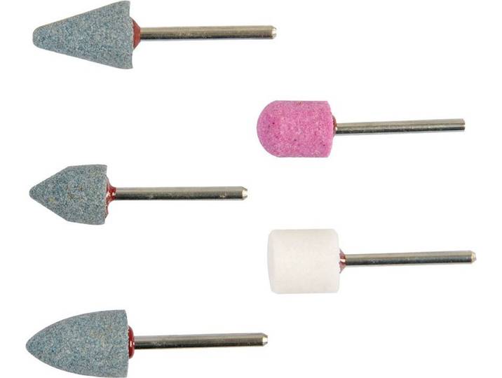 KWB - Slijpsteenset Mini op 3mm stift - Slijpstift Stiftsteen - 5-delig