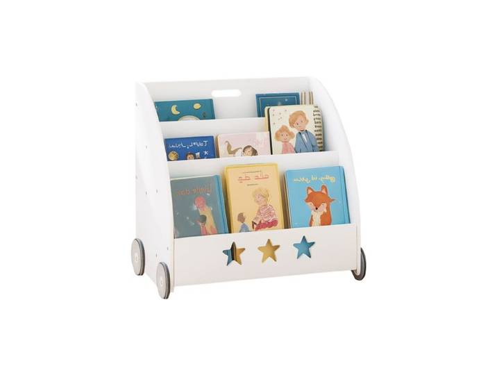 Relaxdays Étagère à livres mobile pour enfants