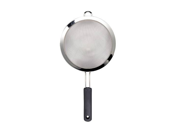 Küchensieb OXO GOOD GRIPS, silberfarben, schwarz, Ø:20cm, Edelstahl, Küchensiebe, Küchensieb, 20,3 cm