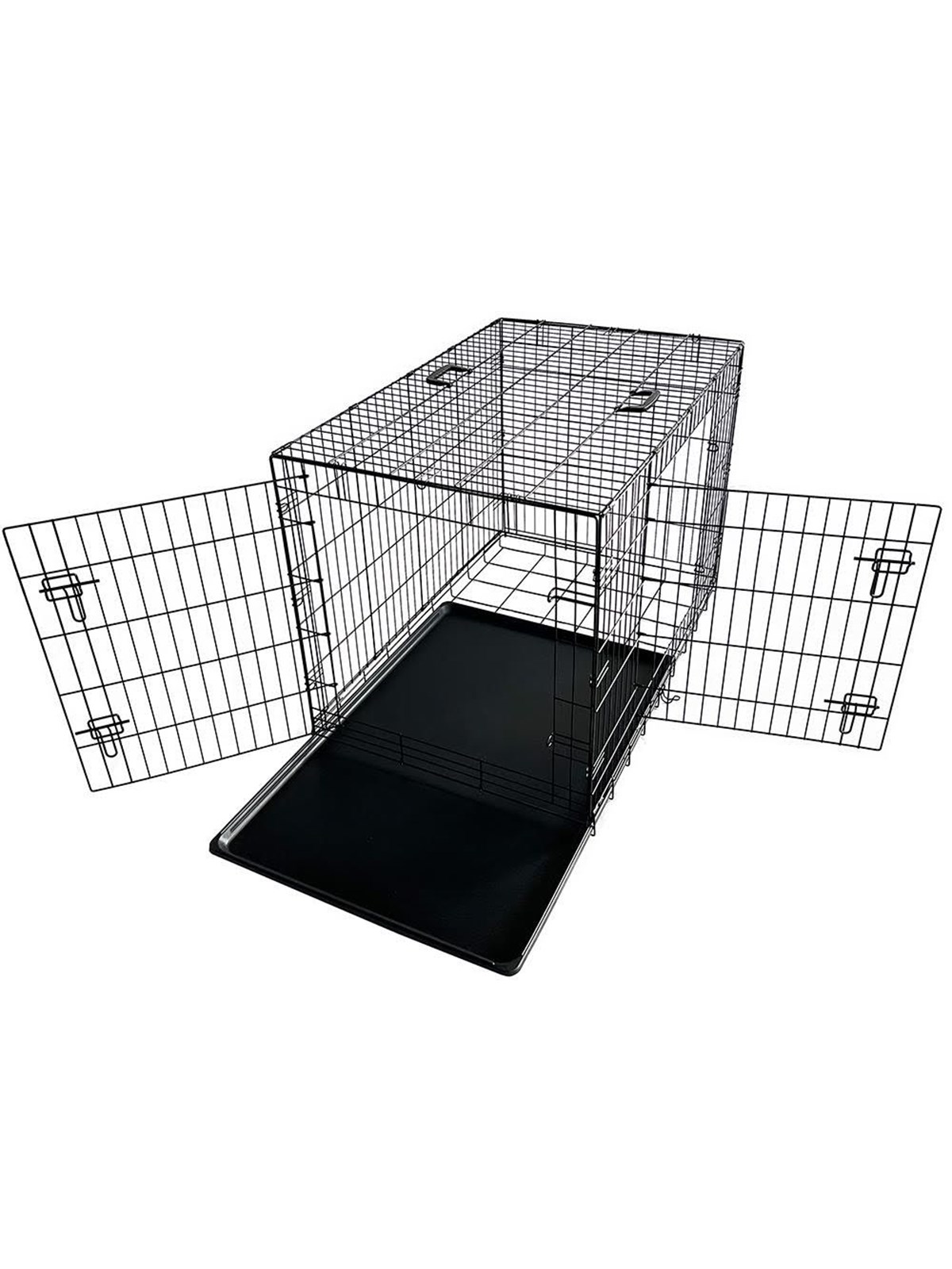 Nobby Faltbare Metall-Transportbox fürs Auto, XL, Schwarz