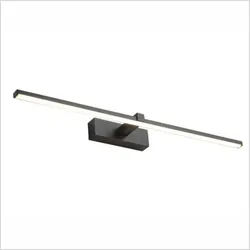 Papuq LED-Wandleuchte 12 W 1200 lm, warmweiß, matt schwarz, 60 cm, ideal für Bilder und Spiegel.