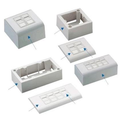 Datacom Modul.dat.zásuvka UTP CAT5E 4xRJ45 na i pod omítku (2363)