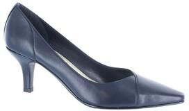 Extra Wide Width Women's Chiffon Slings by Easy Street® in New Navy (Size 7 WW)