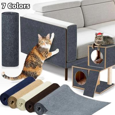 Inspired Finds Self Adhesive Cat Scratcher Furniture Protector Mat For Sofas, Walls & Corners khaki 0.98x0.98ft