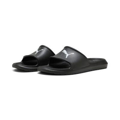 Badesandale PUMA "DIVECAT V2 LITE CAT", Damen, Gr. 40,5, schwarz-weiß (puma schwarz, puma weiß), Synthetik, unifarben, Schuhe, wasserfestes Material, federleichtes, formgepresstes Material