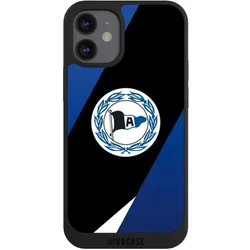Nivocase Handyhülle für Apple iPhone 12 mini Hülle NIVOpure Case Schwarz Arminia Bielefeld DSC Offizielles (Apple iPhone 12 mini), Smartphone Hülle, Schwarz