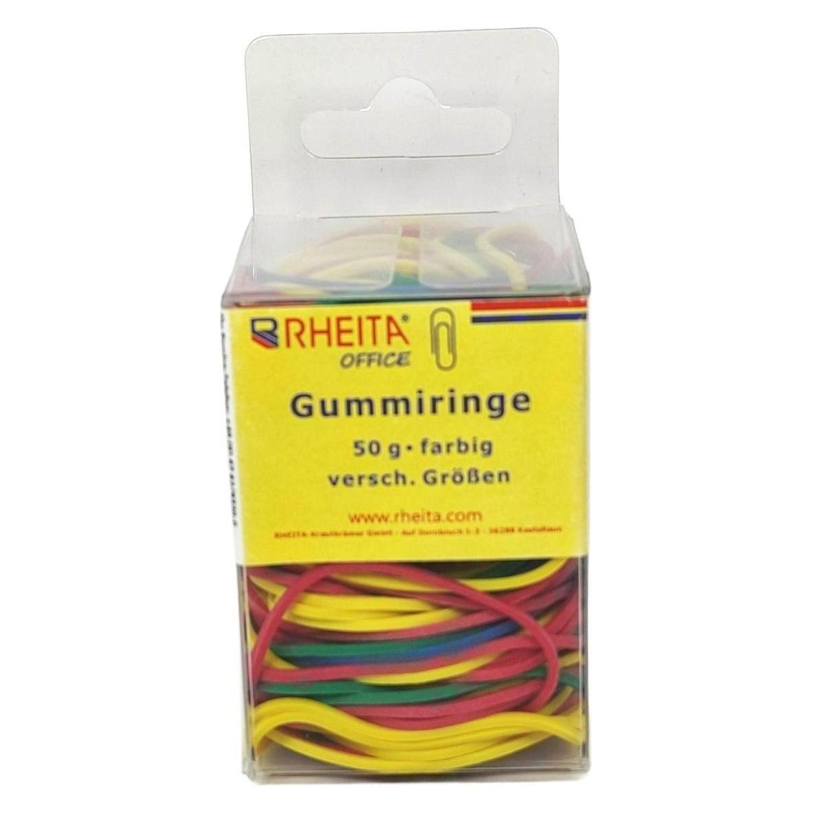 Rheita Gummiringe, farblich sortiert, 50g in Klarsichtbox farblich sortiert (1022-5)