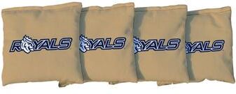 Skip's Garage Queens University of Charlotte Royals Gold Cornhole Bags