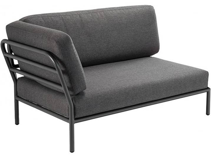 Loungeelement Level Houe Gestell dunkelgrau, Polster grau, Designer Henrik Pedersen, 140x82x95 cm