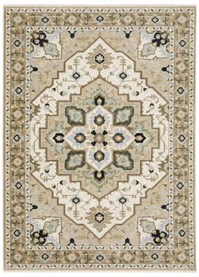 Style Haven Whittier Traditional Medallion Fringed Dense Pile Rug