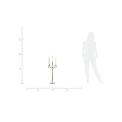 Kerzenständer 5-armig   ¦ silber ¦ Metall ¦ Maße (cm): B: 38 H: 72