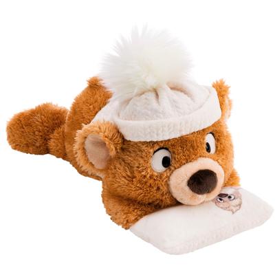 Kuscheltier NICI "Winter, Bär Capiccino mit Kissen 35cm liegend", braun, Plüschfiguren, KinderH:16cm, Plüsch, Polyester, Kuscheltier, H:16cm