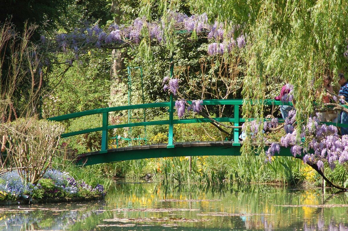 Fototapete PAPERMOON "Giverney - Monets Garten.", bunt, B:4m L:2,6m, Vlies, Tapeten, Fototapete