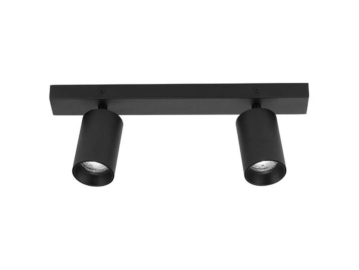 Plafonnier Tod type B 35cm Noir/Noir 2 Câble ABS, douille ABS, baldaquin aluminium, boîtier luminaire aluminium Ampoule électrique/LED/Smart