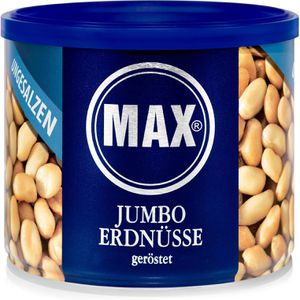 MAX Erdnüsse Jumbo geröstet, ohne Salz, 300g