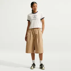 NIKE Sportswear Club Ringer T-Shirt Damen 133 - sail/gridiron XL