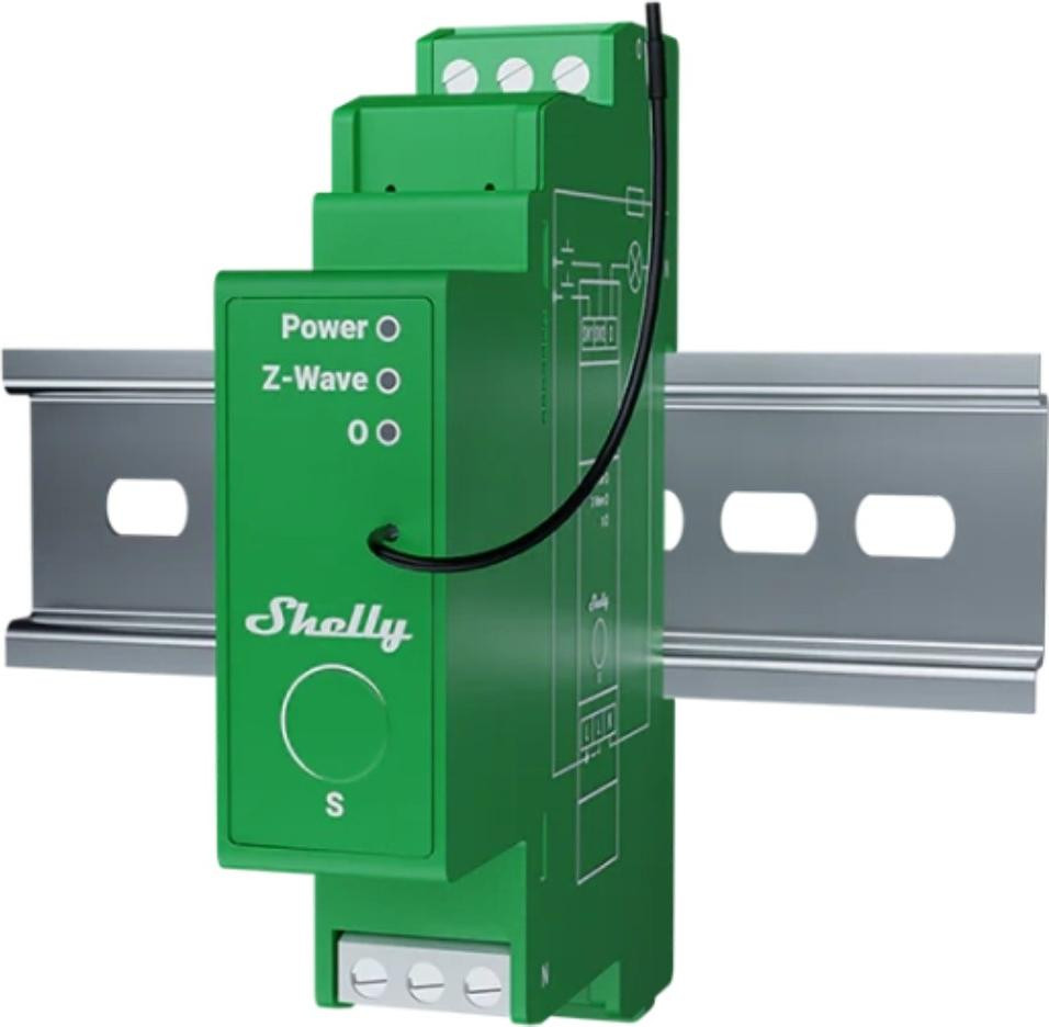 Shelly Wave Pro Dimmer 1PM – Intelligente lichtdimmer voor montage op DIN-rail