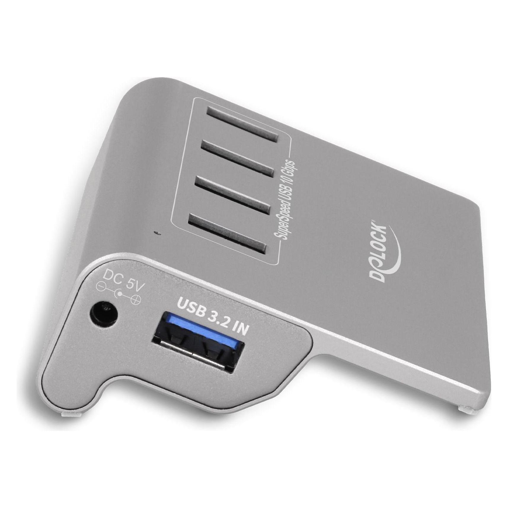 Delock USB-Hub 64181 USB 3.1 - 4x USB-A / 1x Ladeanschluss (USB-A, 5 Ports) (64181)