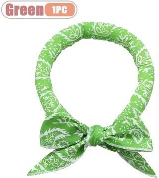 Inspired Finds Summer Pet Cooling Scarf For Dogs & Cats Breathable Ice Collar green 1pc