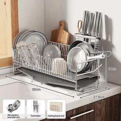 Inspired Finds Stainless Steel Dish Drying Rack Over The Sink With Tray 1layer F