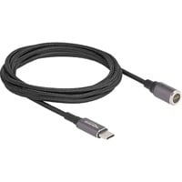 Notebook Ladekabel USB-C Stecker > magnetischer 8 Pin Konnektor anthrazit/schwarz, 1,8 Meter, gesleevt, nur Ladefunktion