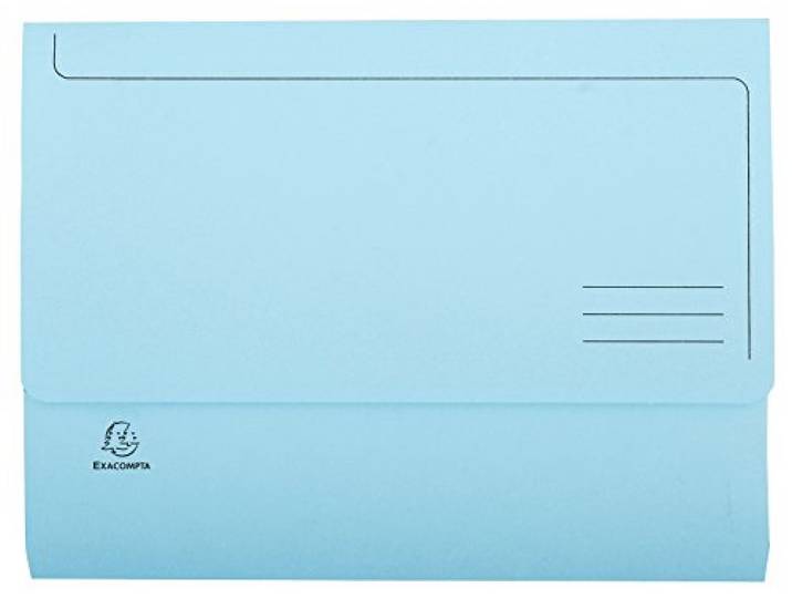 Exacompta 50 Chemises Poche à soufflet Super Bleu clair