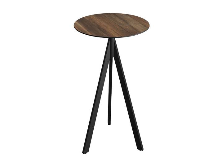 Mange-debout Infinity Tripod Avec Piètement Noir Et Plateau Hpl Ø 70 Cm - Veba