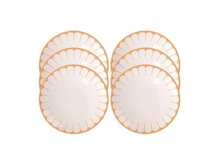 Villeroy & Boch - Fleur soleil Frühstücksteller 6er Set, Dessertteller, Kleiner Teller für Frühstück, Desserts & Snacks, Kuchenteller, Spülmaschinenfest & Mikrowellensicher, Premium Porzellan, Gelb