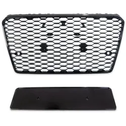 Wabengrill Kühlergrill Schwarz glanz Gitter passend für Audi A7 C7 2010-2014 kein RS7