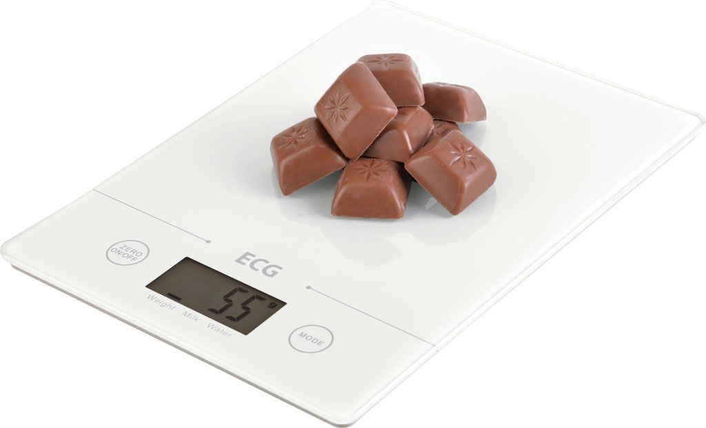 ECG KV117 Slim Elektronische Küchenwaage bis 5 kg (Weiß) 8592131303348