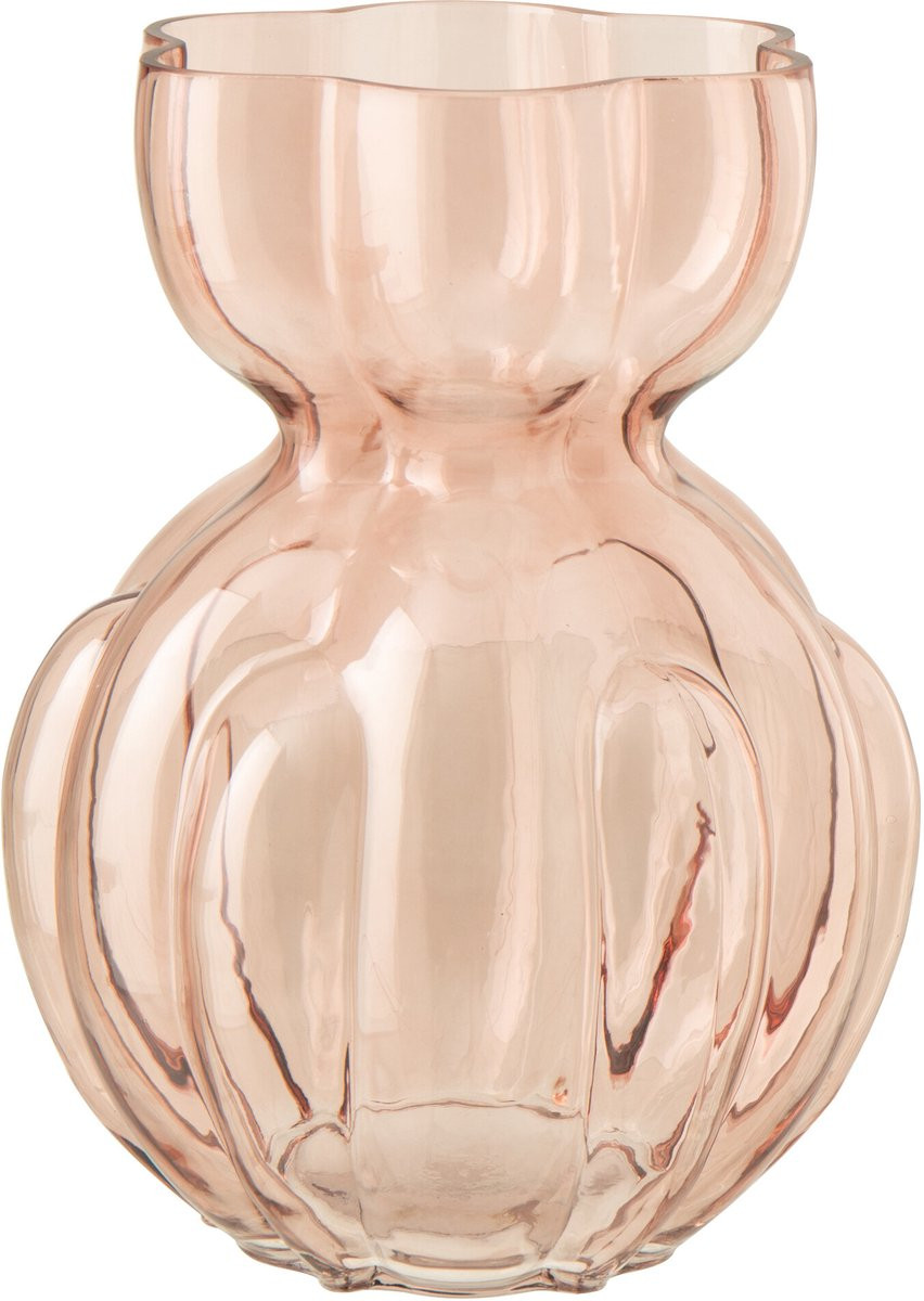 J-Line vaas Hubert glas zalmroze large