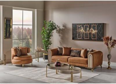 Furnia Alden 2 Pieces Living Room Sets 1 Sofa 1 Chair