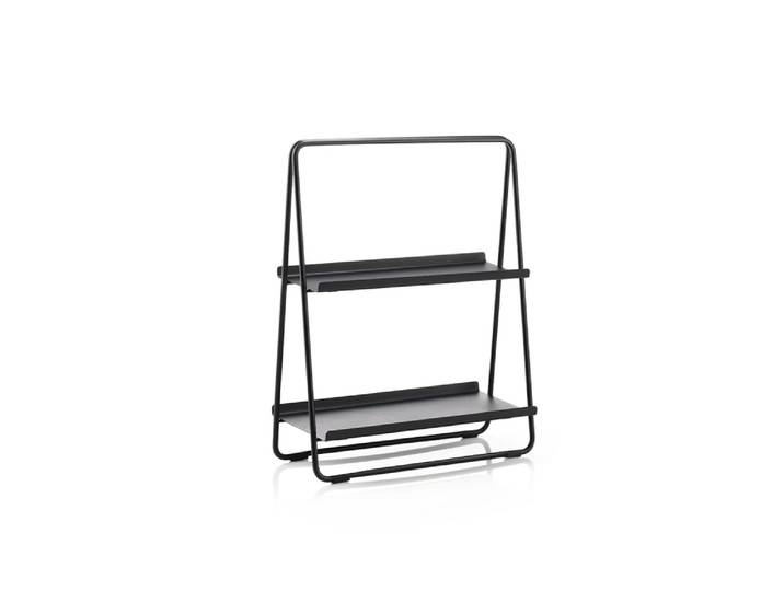 Etagère 2 plateaux en fer noir