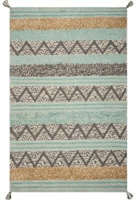KAS Rugs Hermosa Nautical Chevron Hand-tufted Rug