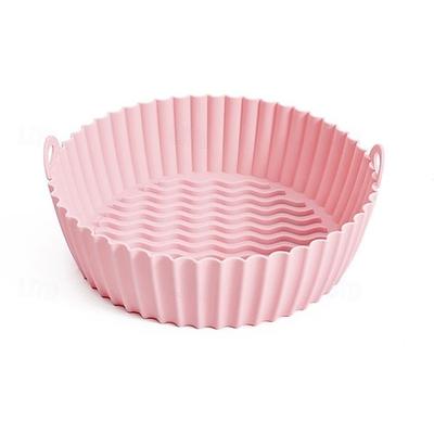 Silikontopf für Heißluftfritteuse – Zubehör für den Heißluftfritteuse-Ofen – Ersatz für brennbares Pergamentpapier – die Heißluftfritteuse muss nicht gereinigt werden