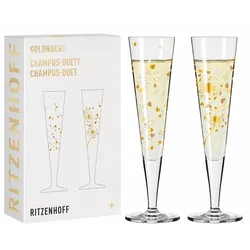 RITZENHOFF Goldnacht Champagnerglas Duett von A. Vasconcelos F24