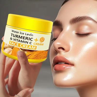 Inspired Finds Turmeric & Vitamin C Anti Aging Moisturizing Cream Collagen + Hyaluronic Acid Skin Care 3pcs