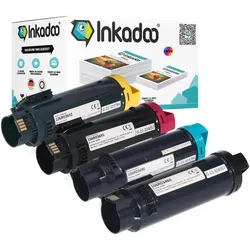 Inkadoo, Toner, Kompatibel Toner für Xerox WorkCentre 6515 N (BK, C, M, Y)