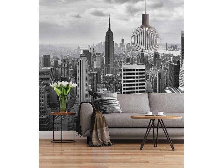 home24 Fotobehang NYC Black And White 368 x 254 x 0cm