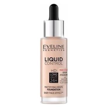 Eveline Liquid Control Hd Mattifying Drops Foundation 010 Light Beige 32Ml (Light Beige) (43477050)