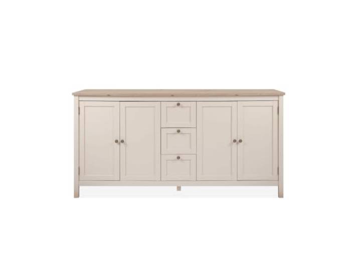 LUND Sideboard mit 4 Türen und 3 Schubladen in Kaschmir- und Eichenoptik, L180 cm