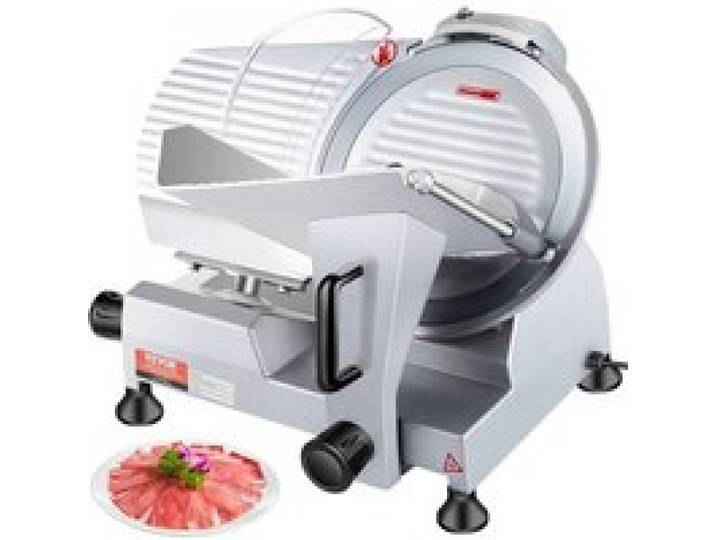 VEVOR Trancheuse Électrique Commerciale 320 W Trancheuse à Jambon Lame 300 mm 350-400 tr/min Trancheuse Charcuterie en Acier Inoxydable et Alu pour Couper en Tranches Viande, pour Boucherie Cuisine