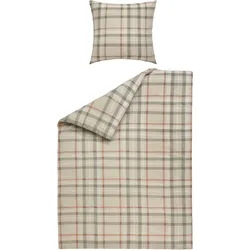 Bettwäsche BERLINDA Biber (BT 135x200 cm) - beige - BT 135x200 cm
