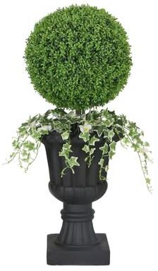"Puleo International 41"" Topiary Boxwood Artificial Tree"