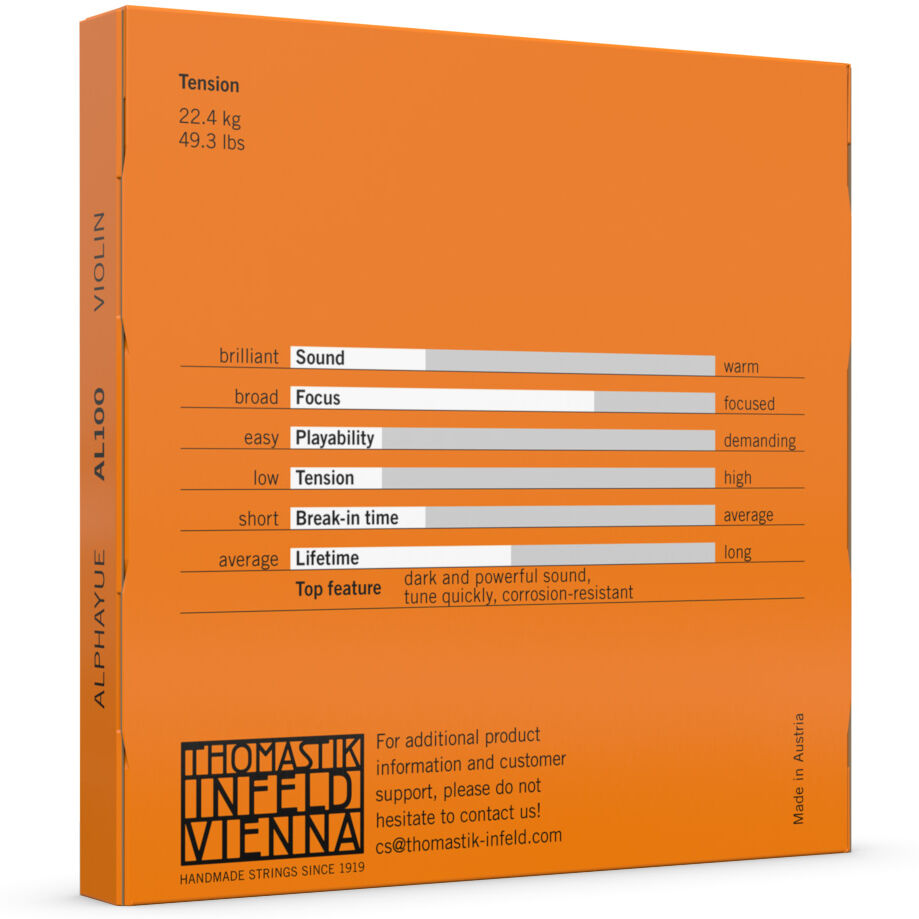 Thomastik AL100 Alphayue Violin 3/4