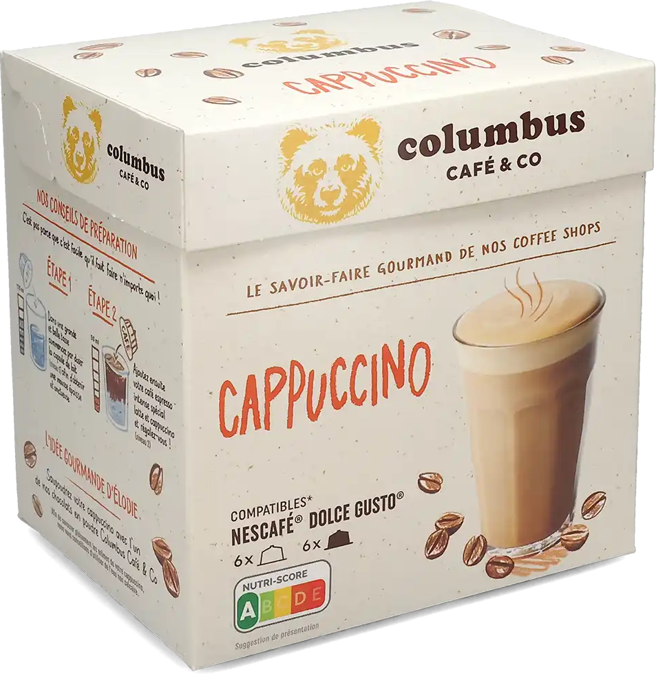 Columbus   Cappuccino - 12 Capsules de café pour Dolce Gusto - Cappuccino - Compatible Dolce Gusto