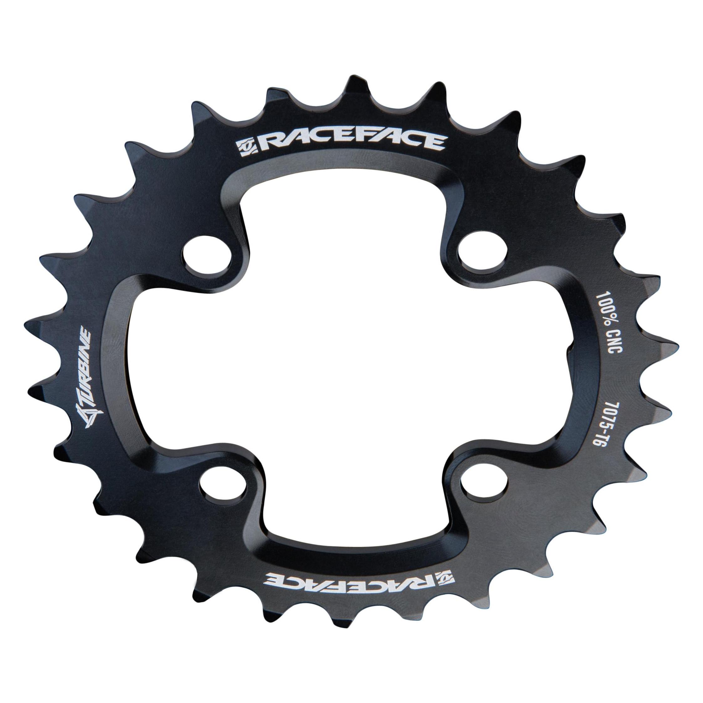 Race Face Turbine Chainring 64 BCD 11 Speed (24) (RRT1164X24BLK)
